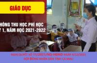 Không thu học phí học kỳ I năm học 2021 – 2022