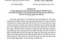 Ngày 15/12/2020 Hội đồng phối hợp PBGDPL Trung ương tổ chức Hội nghị trực tuyến triển khai Quyết định số 1521/QĐ-TTg của Thủ tướng Chính phủ và xây dựng mô hình phổ biến, giáo dục pháp luật hiệu quả tại các bộ, ngành, địa phương