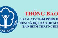 Thông báo lãi suất chậm đóng bảo hiểm xã hội bảo hiểm y tế, bảo hiểm thất nghiệp