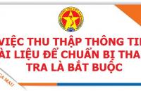 Việc thu thập thông tin, tài liệu để chuẩn bị thanh tra là bắt buộc