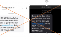 Cảnh giác đối với tin nhắn nhận tiền hỗ trợ từ Quỹ bảo hiểm thất nghiệp 