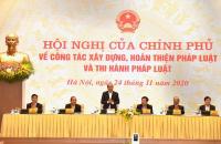 Thủ tướng Chính phủ chủ trì Hội nghị của Chính phủ về công tác xây dựng, hoàn thiện pháp luật và thi hành pháp luật 