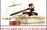 Thủ tục khởi kiện vụ án hành chính