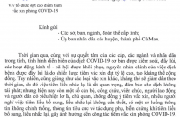 Tổ chức đợt cao điểm tiêm vắc xin phòng Covid - 19