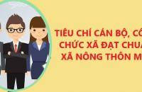 Tiêu chí cán bộ, công chức xã đạt chuẩn xã nông thôn mới